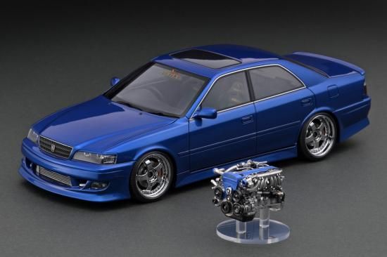 限定生産】 IG3319 1/18 VERTEX JZX100 Chaser Blue Metallic With