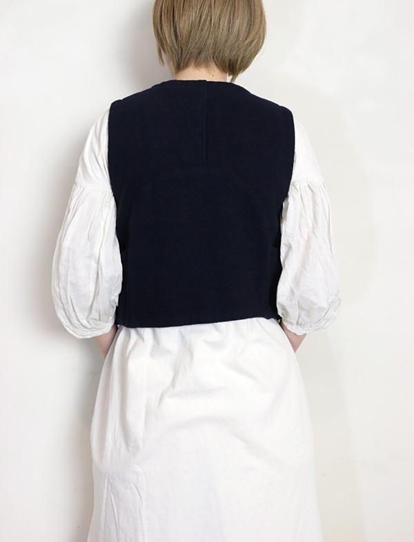 KAPITAL - メルトン パンベスト - BLUE NEON