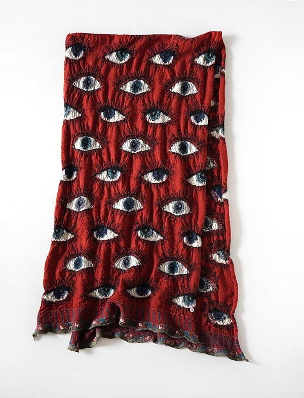 KAPITAL - 縮絨ウール SPEAKEASYマフラー - BLUE NEON