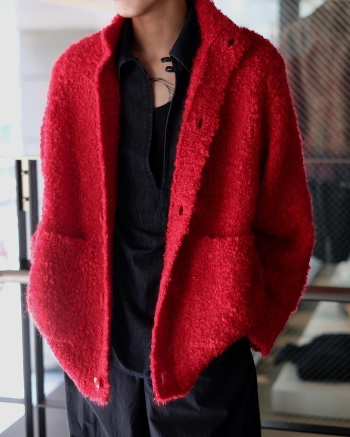 Massive Mohair Cardigan red - IDIOME | ONLINE SHOP 熊本のセレクト