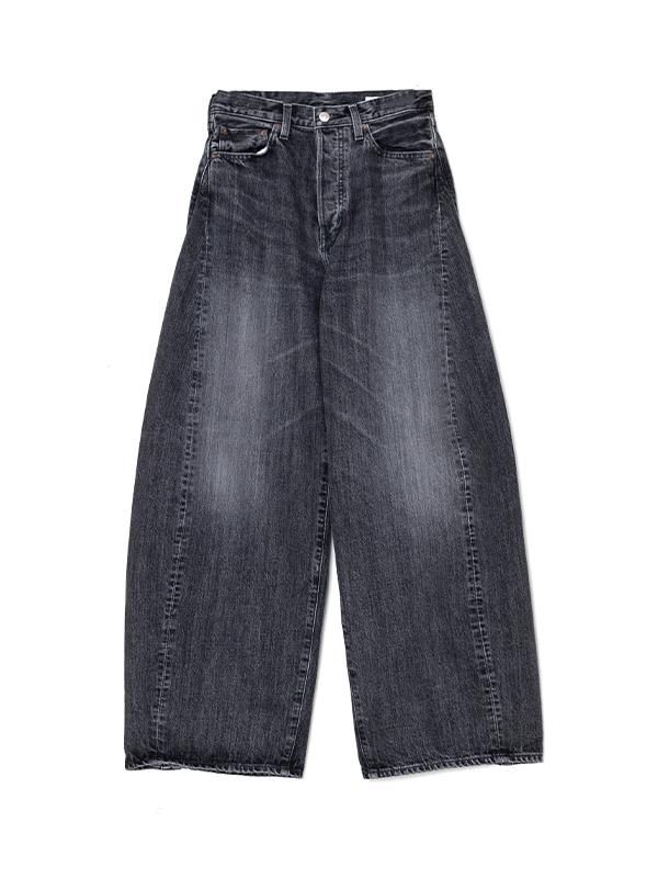 DENIM BARREL LEG JEANS-デニムバレルレッグジーンズ-HYKE（ハイク
