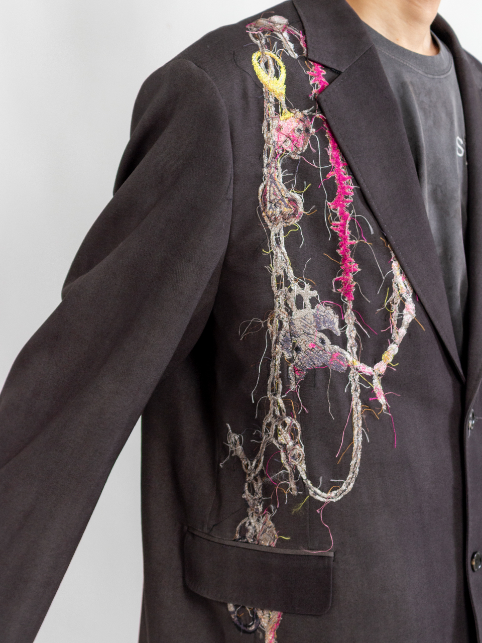 EMBROIDERED CHAIN TAILORED JACKET-エンブロイダードチェーン