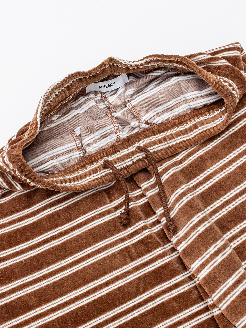 Velvet border wide pants-ベルベットボーダーワイドパンツ-PHEENY