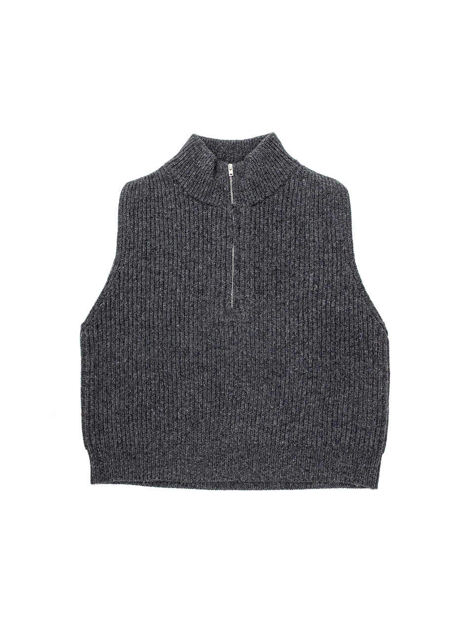 RIBBED KNIT WOOL VEST-リブニットウールベスト-HYKE（ハイク）通販