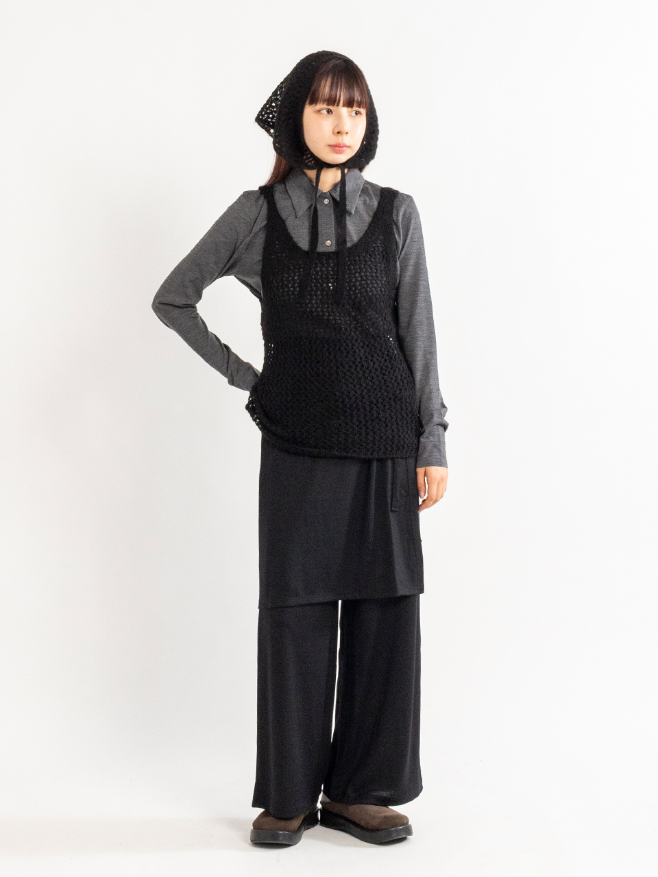 Mohair mesh babushka-モヘアメッシュバブーシュカ-PHEENY（フィーニー