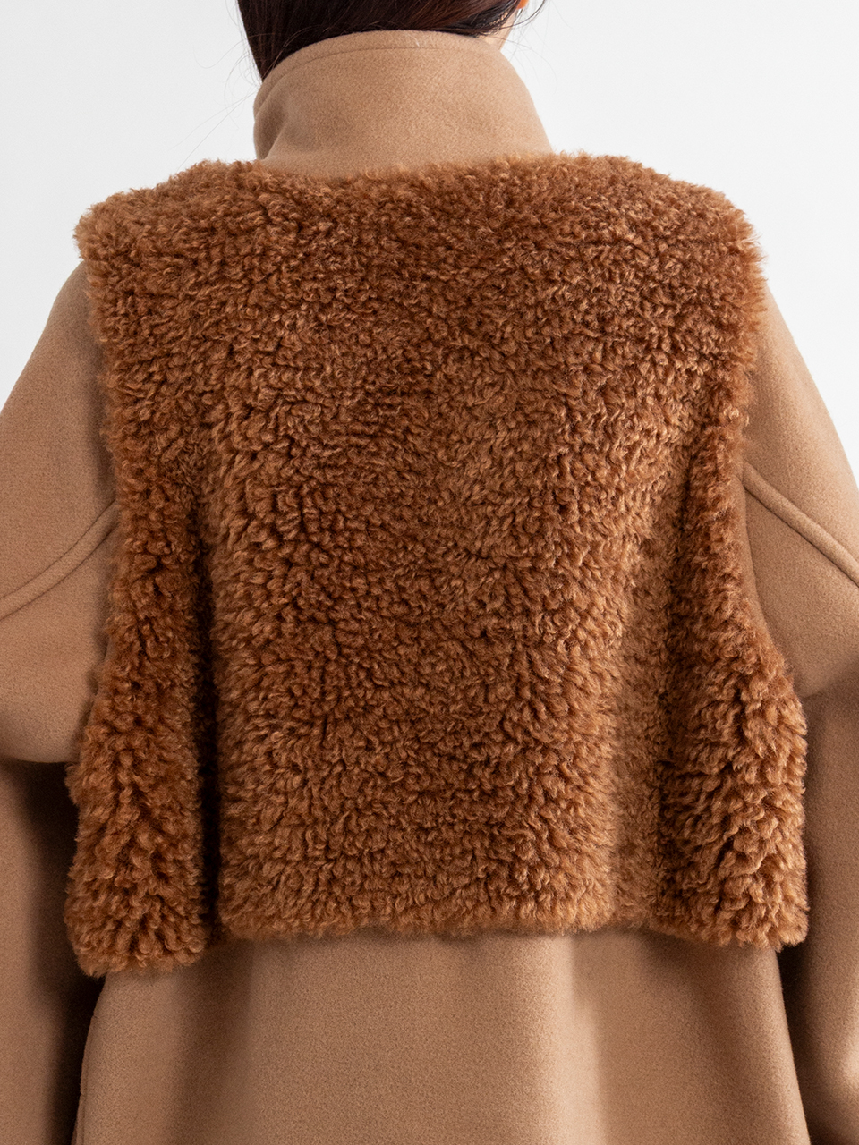 DOUBLE FACE FAUX SHEARLING DUFFEL COAT-ダブルフェイスファー