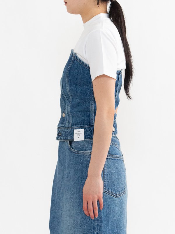 DENIM STRAPLESS TOP-デニムストラップレストップ-HYKE（ハイク）通販