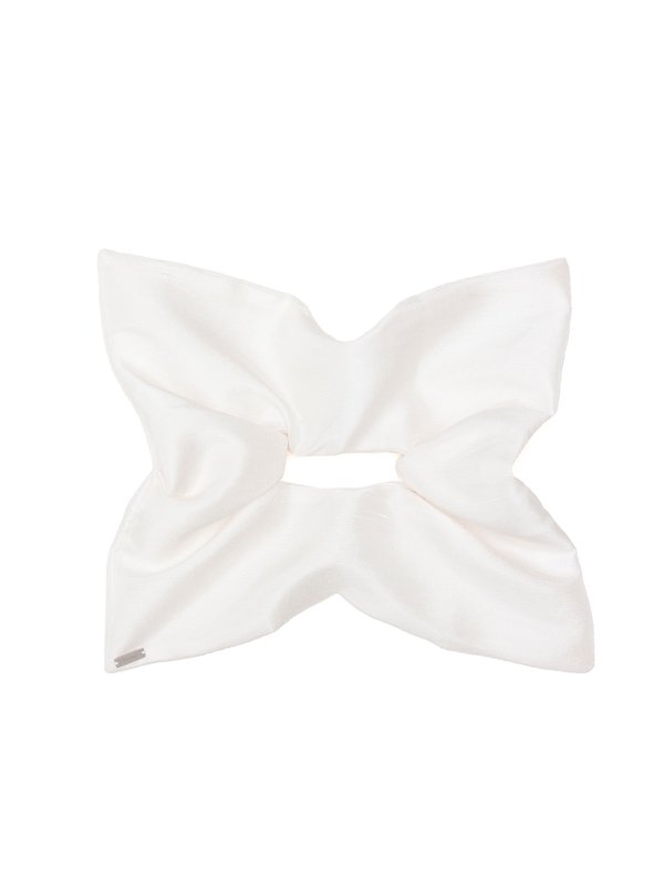 Silk Square Medium Scrunchie-シルクスクエアミディアムシュシュ