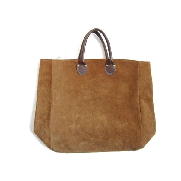 ビンテージ/毛足長/スエード/レザー/トートバッグ/茶系/本革