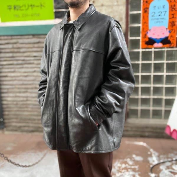 90s WILSONS LEATHER Tバック レザー ジャケット 黒 2X シンサレート