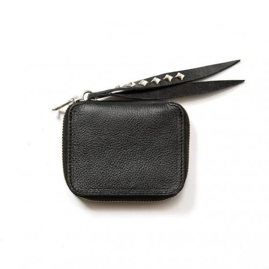 CALEE PLANE LEATHER ZIP MULTI WALLET STUDS CHARM - FLOATER