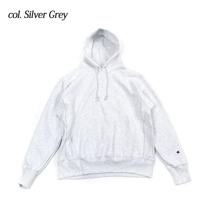日本未発売 Champion Reverse Weave Hooded Sweatshirt Silver Grey