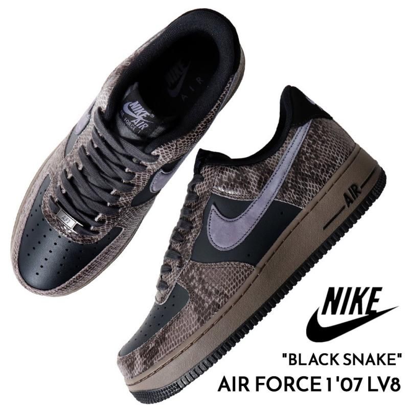 NIKE AIR FORCE 1 '07 LV8 BLACK SNAKE ナイキ エアフォース ロー