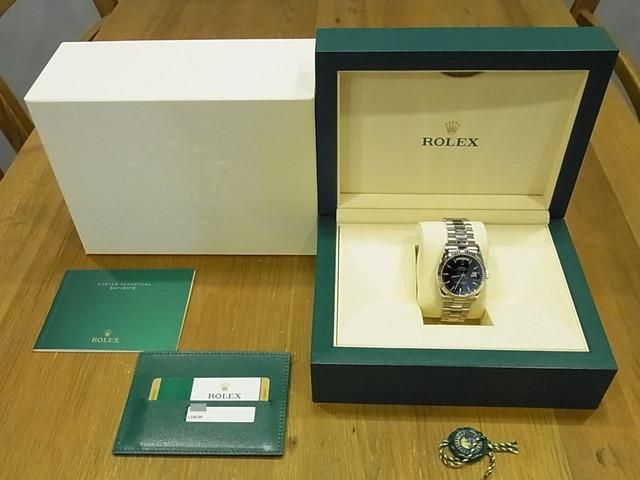 ロレックス デイデイト 18KWG ブラック文字盤 118239 正規品 - 腕時計