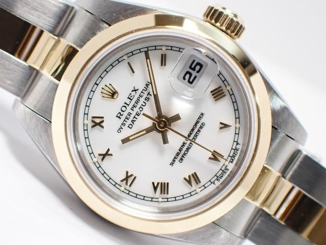 ロレックス レディース デイトジャスト・コンビ ホワイトローマン Ref