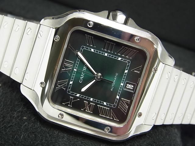カルティエ サントス ドゥ カルティエ LM グリーン WSSA0062 - 腕時計