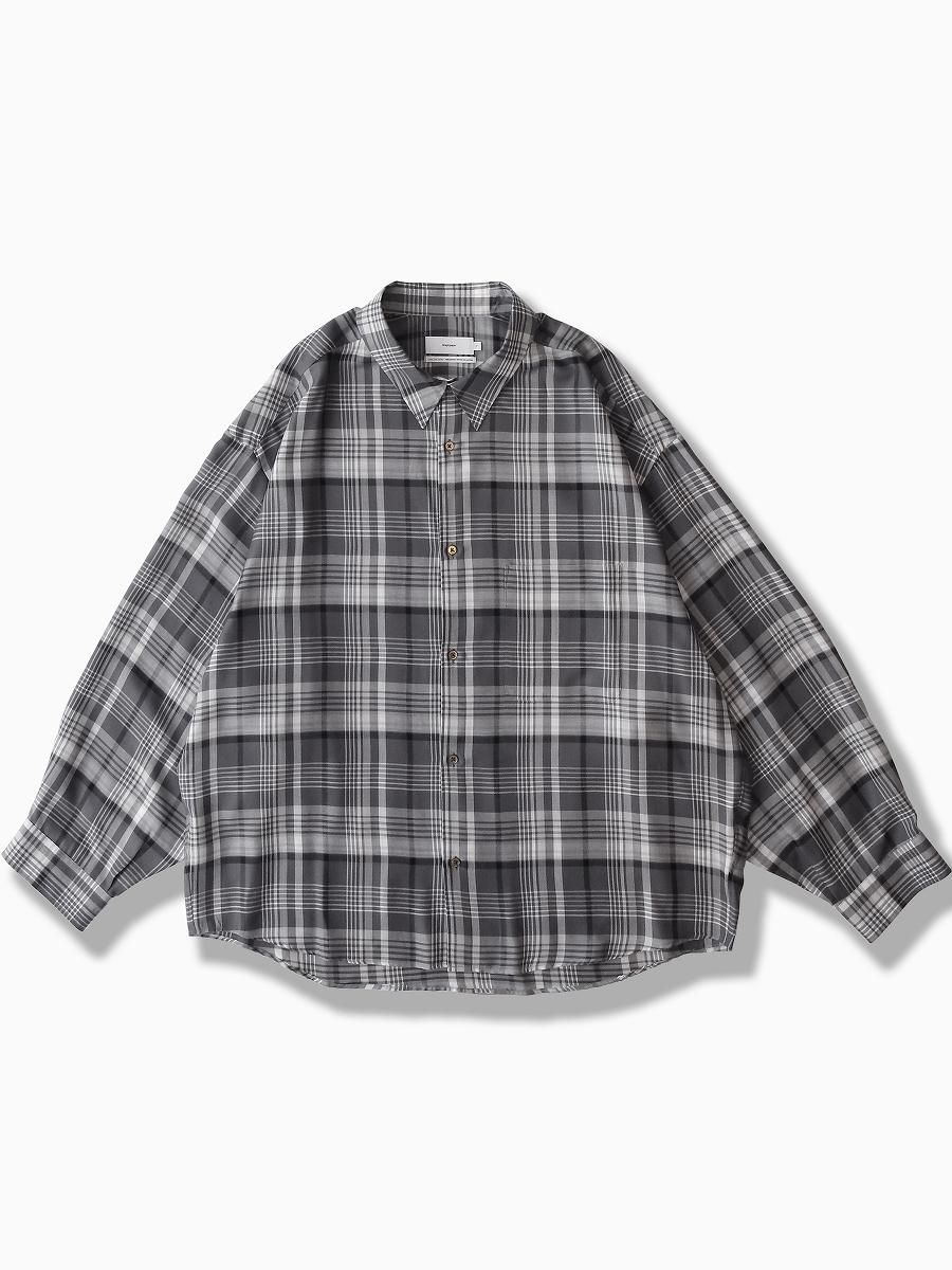 Graphpaper - グラフペーパー / TENCEL CHECK REGULAR COLLAR BIG