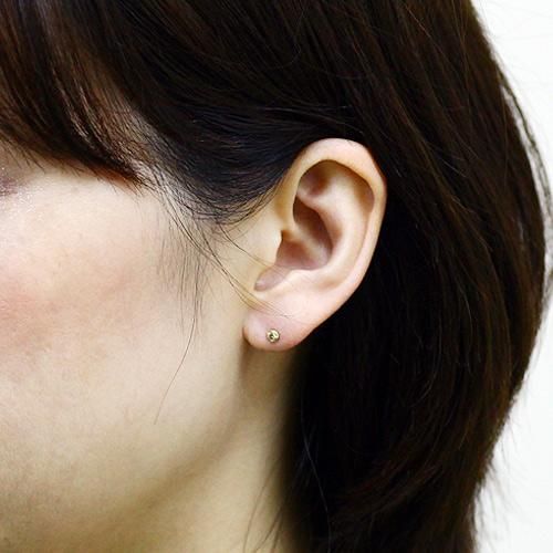 hp-369ミニ4つ爪ブラウンダイヤピアス（片方タイプ） hirondelle