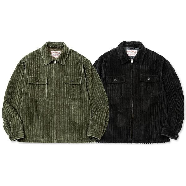 CALEE】JUMBO CORDUROY ZIP SHIRT JACKET【コーデュロイジャケット