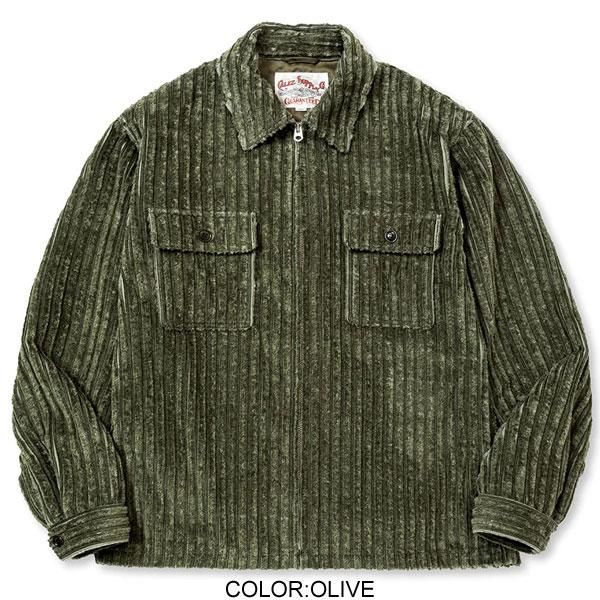 CALEE】JUMBO CORDUROY ZIP SHIRT JACKET【コーデュロイジャケット