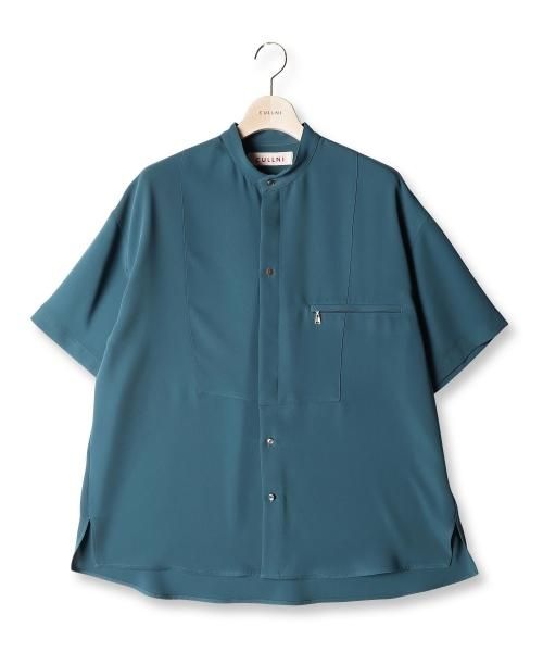 CULLNI [クルニ] Stand Collar Buzam Shirt ＜スタンドカラーブザム