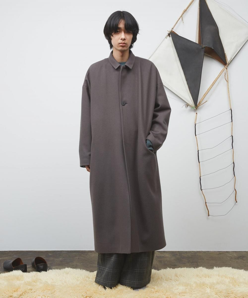 Dulcamara ドゥルカマラ ウールメルトンロングコート CHARCOAL GRAY