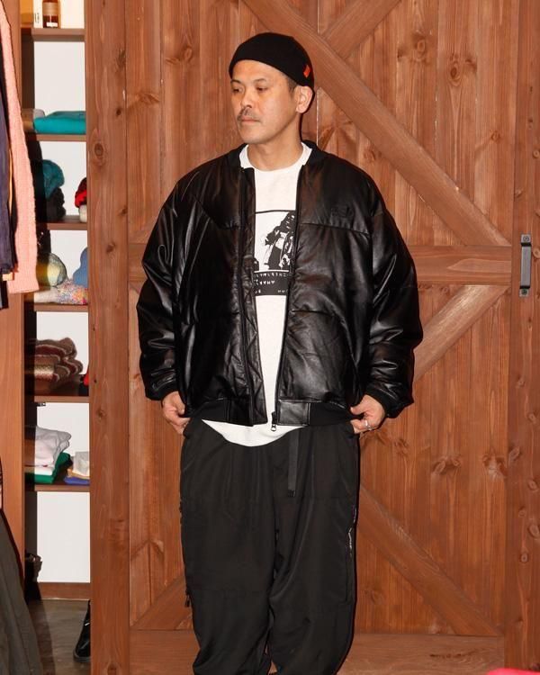 TIGHTBOOTH / TBKB LEATHER MA-1 DOWN JKT