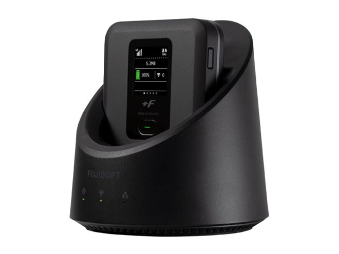 富士ソフト、別売りキットでホームルーターにもなる「+F FS040W