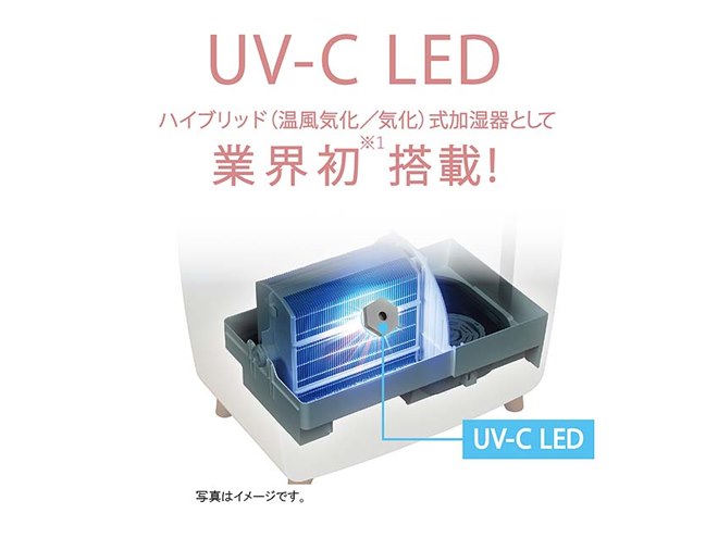 コロナ、「UV-C LED」でフィルターを除菌できるハイブリッド式加湿器