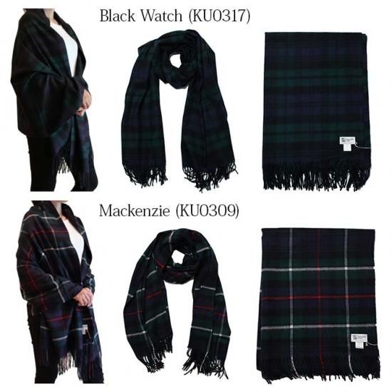 正規通販】ジョンストンズ 大判カシミアストール [20色]チェック(Check