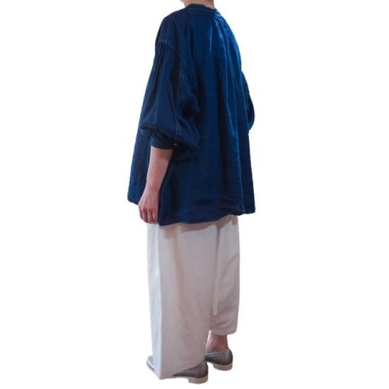 ŠP（エシュペー）インディゴリネンブラウス ＃BLUE - リントータル