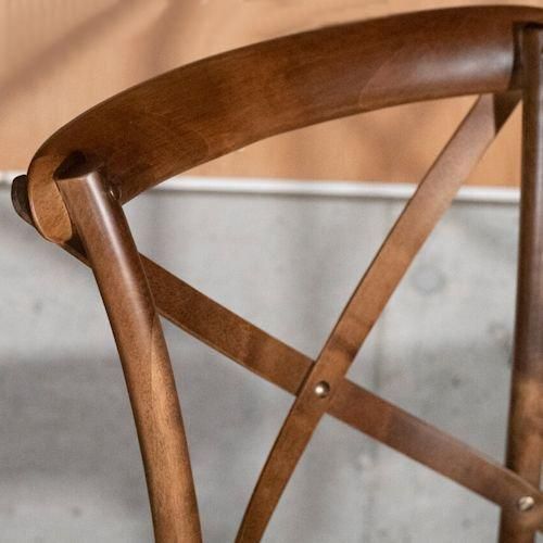 名作リプロダクト/曲木ベントウッドクロスバックチェア2脚組【バーチ材