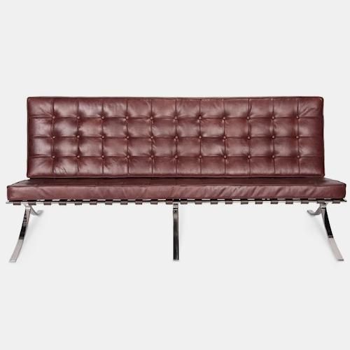 ミース・ファン・デル・ローエ/バルセロナチェア3P【タイプB・W181cm