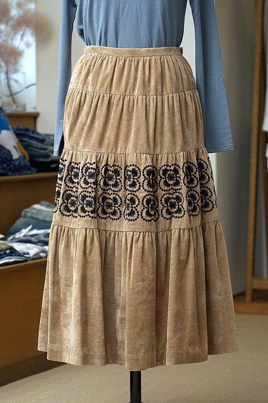 mina perhonen blumen ティアードスカート - ミナペルホネン正規取扱店