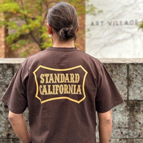 STANDARD CALIFORNIA】SD HEAVYWEIGHT BASIC LOGO T BROWN Tシャツ
