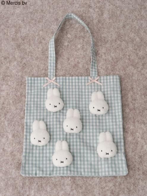 merry jenny (メリージェニー)ギンガムもこもこmiffyトート 25秋冬