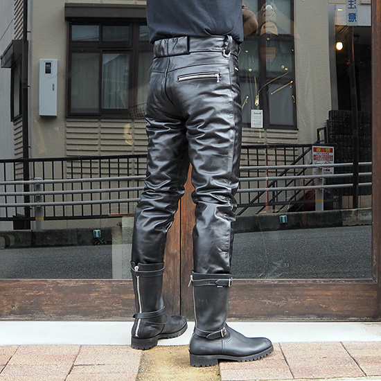 BARKBOX オリジナル レザー スリム パンツ バイカー ハードコア パンク