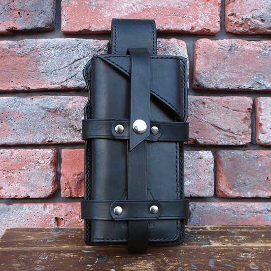 ウォレット ハード ケース サドル レザー 手縫い オールハンドメイド