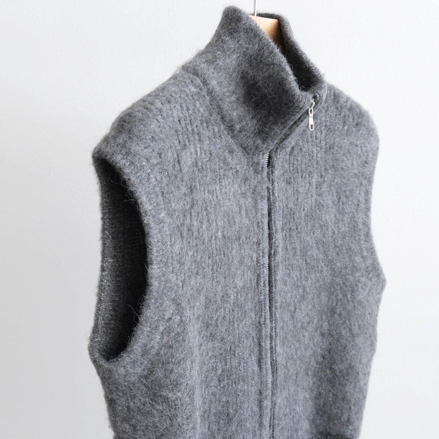 畔ひょっとこ起毛 JIP VEST [MGRAY] - WUNDER 大阪 セレクトショップ