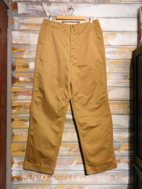 FREEWHEELERS ”M-1950” TROUSERS COTTON KHAKI（CAMEL） - OLD STAND UP