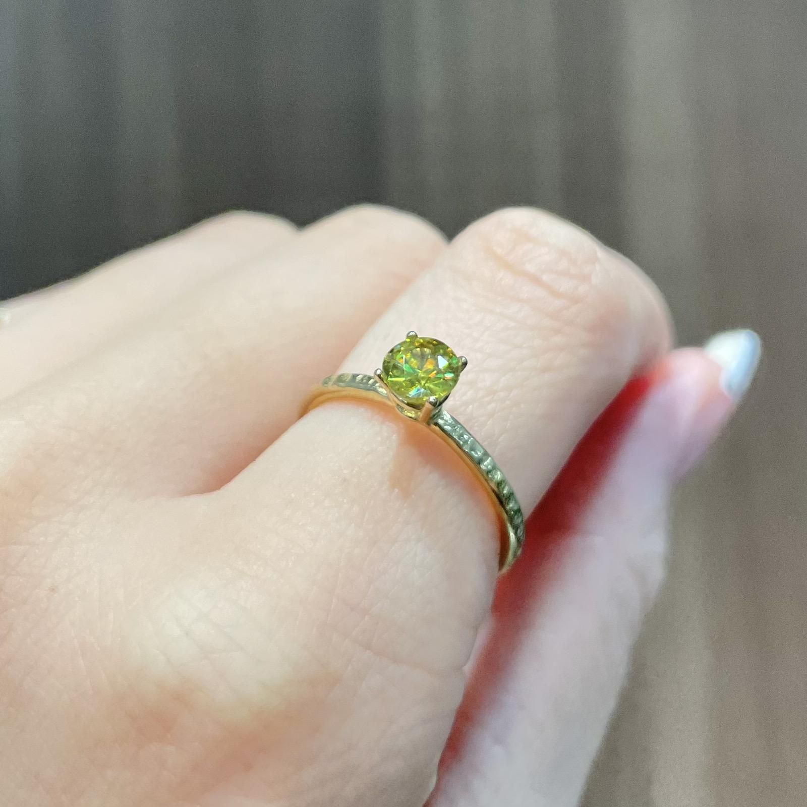 天然石リング（スフェーン 5x5x3mm）#LR063 - プレミアム天然石専門店