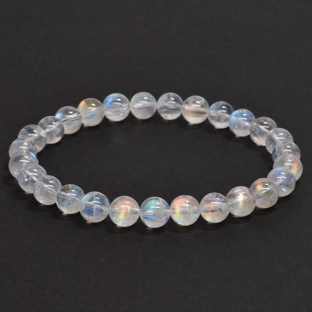 ホワイトラブラドライト ブレスレット 7mm #QL189 - プレミアム天然石