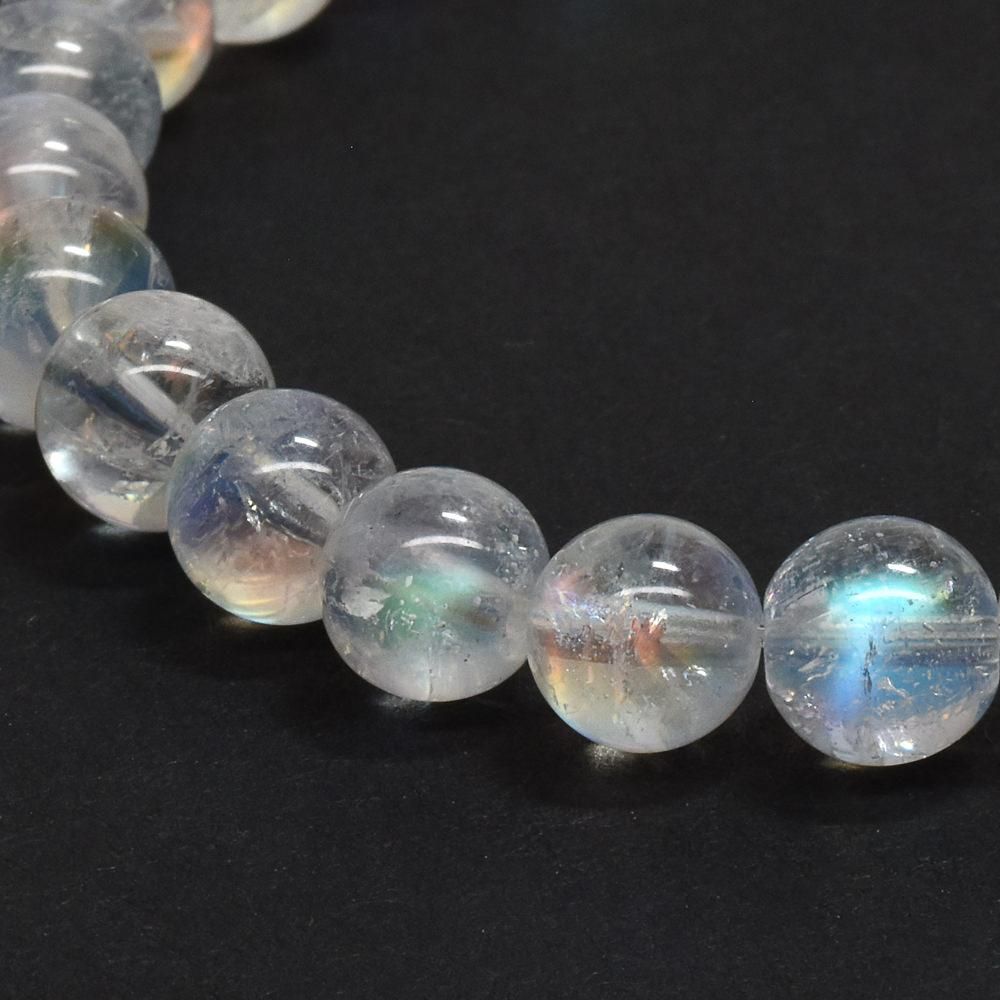 ホワイトラブラドライト ブレスレット 7.5-8mm #RA239 - プレミアム