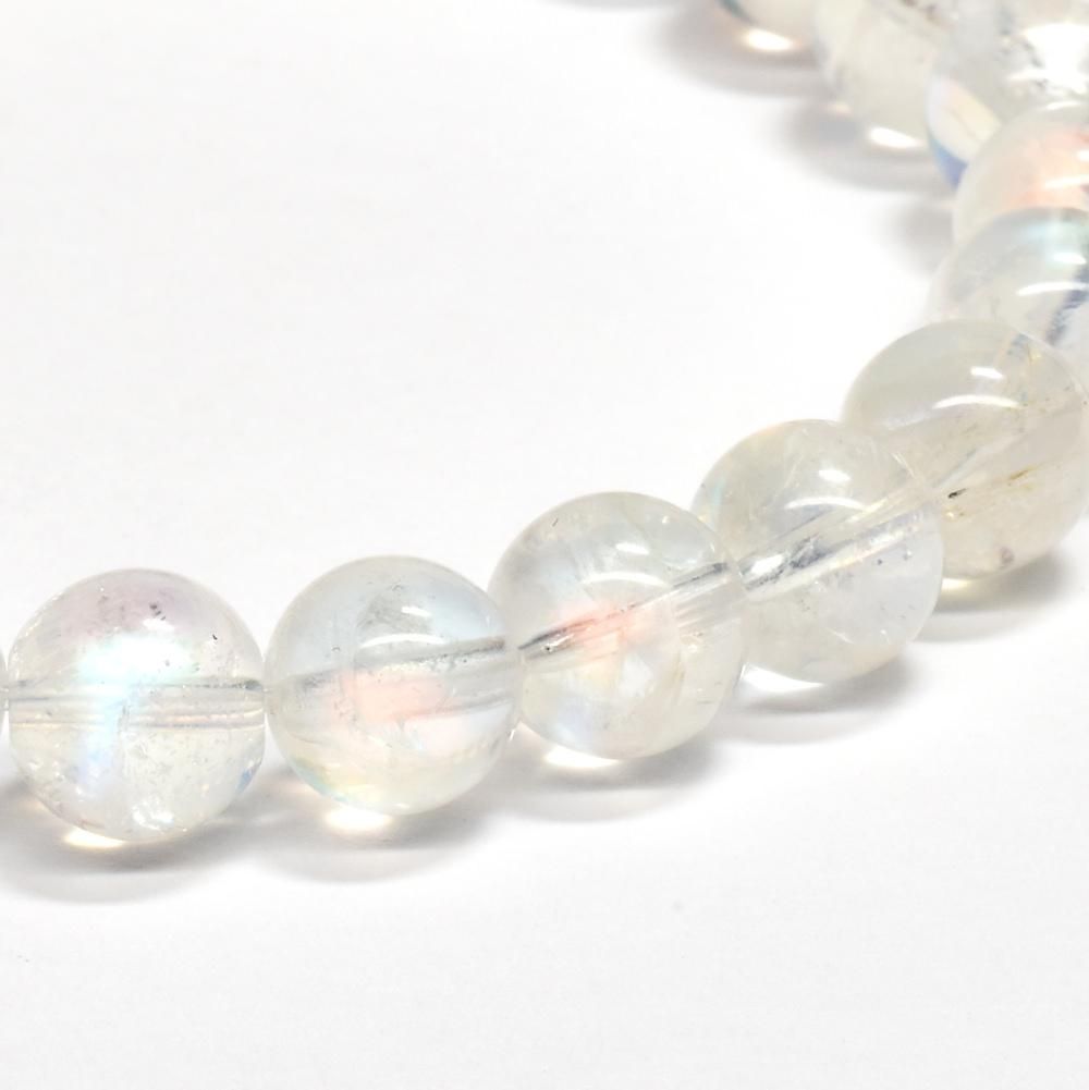 ホワイトラブラドライト ブレスレット 7.5-8mm #RA239 - プレミアム