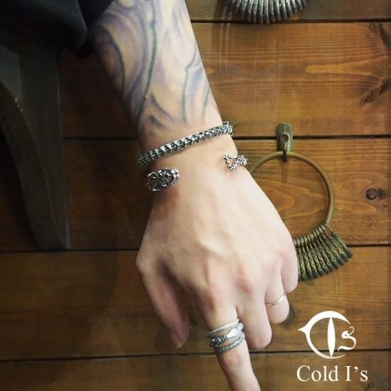 Cold I's,コールドアイズ,Snake Skeleton Bangle,- SILVER SHIELD
