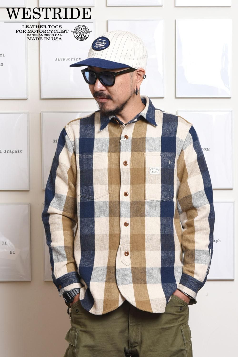 WESTRIDE(ウエストライド) ヘビーウェイトネルシャツ PCH SHIRTS