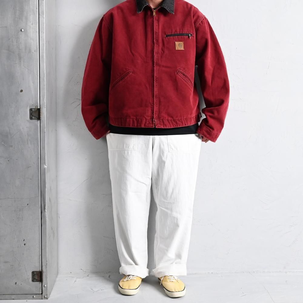 CARHARTT CRIMSON RED DUCK DETROIT JACKET（2000'S/SUPER RARE COLOR