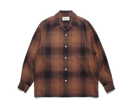 WACKO MARIA (ワコマリア) OMBRE CHECK OPEN COLLAR SHIRT L/S