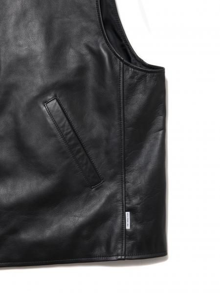 COOTIE (クーティー) LSL Leather Vest(レザーベスト) Black