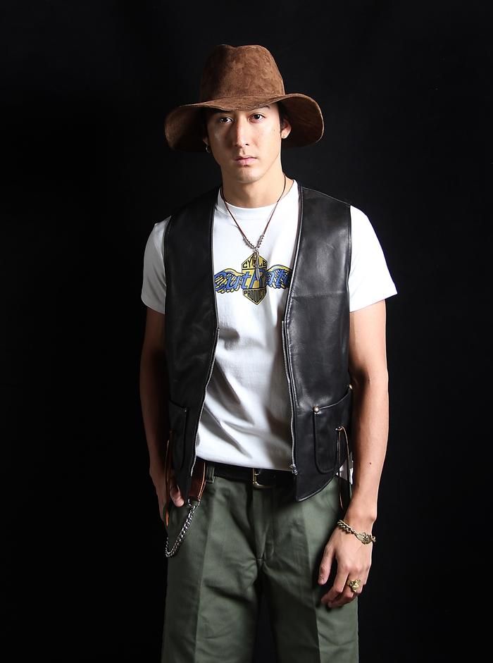 CUTRATE 【カットレイト】HORSE LEATHER VEST (レザーベスト) - HARM'S